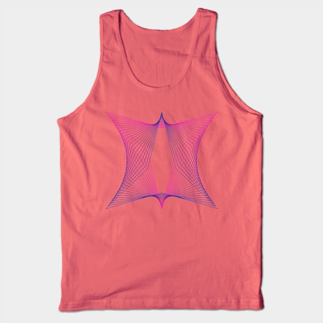 Abstract Geometric Shape Neon Color Tank Top by ddtk